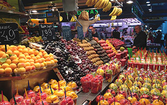 Boqueria Market in Barcelona, Spain